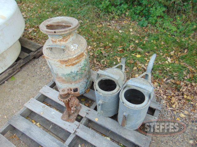 Milk can, (2) watering cans, antique jack_1.jpg